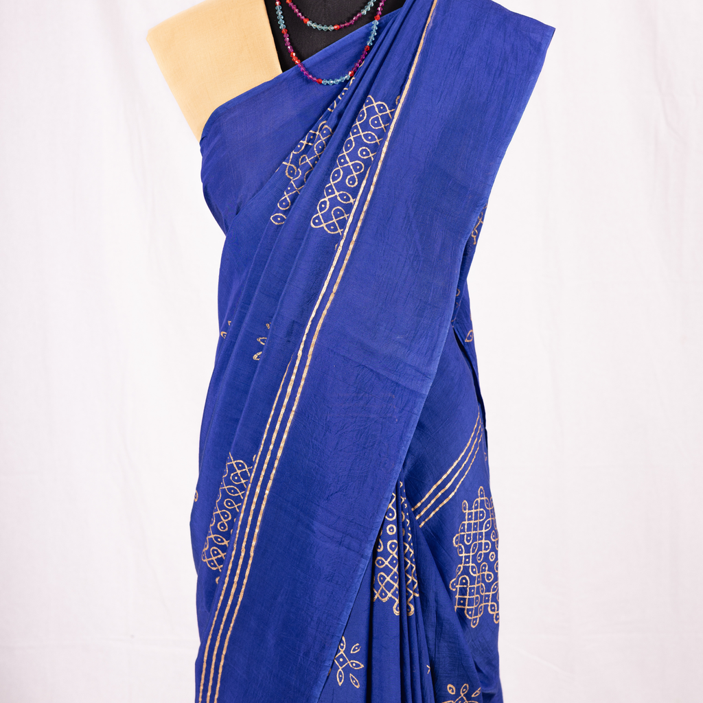 Block Printed Saree